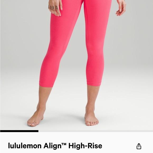Lululemon Align High-Rise Crop 23" Lip Gloss NWOT 10 - Picture 3 of 4